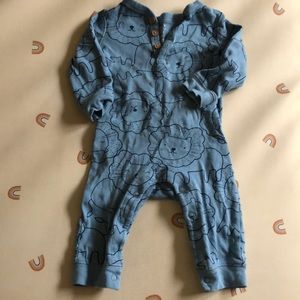 Blue lion romper
